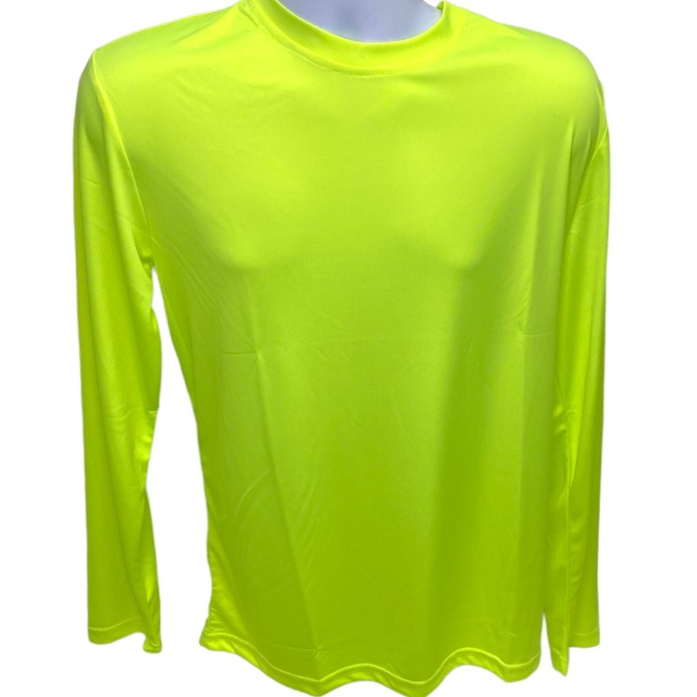 Neon Green Men's Safety long Sleeve Tee
